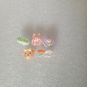 5pc Adorable Croc Charm Jibbitz